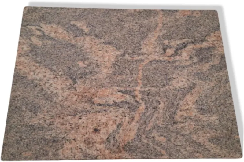 Planche à découper en granit résistant à la chaleur, plan de travail naturel, idéal pour viande et légumes, grandes planches à découper en granit naturel 40 x 30 x 1,5 cm - Multicolore