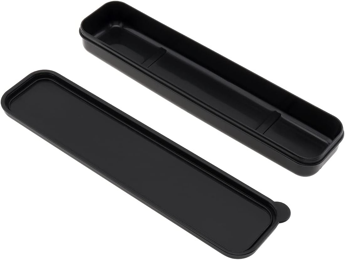 OriGlam Boîte à couverts portable Boîte de rangement de vaisselle de voyage, boîte de rangement simple pour kit de coutellerie (Noir)