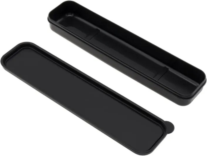 OriGlam Boîte à couverts portable Boîte de rangement de vaisselle de voyage, boîte de rangement simple pour kit de coutellerie (Noir)