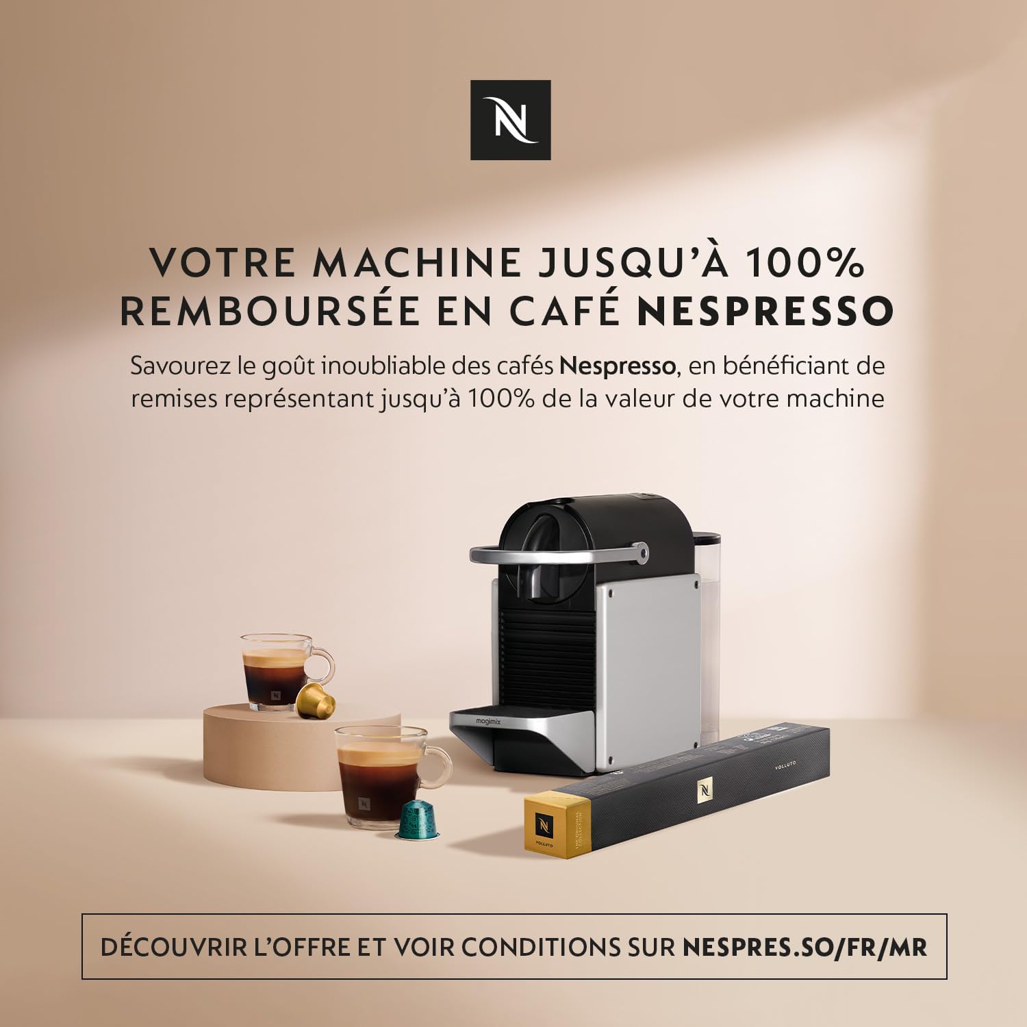 Krups Machine à café Inissia rouge, Cafetiere Espresso YY1531FD