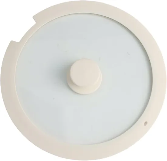 Couvercle de casserole en verre de silicone résistant à la chaleur, couvercle multi-tailles pour casseroles de cuisson, grille d'aération et design anti-débordement, poignée froide au toucher B : 26 cm