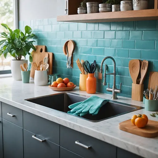 Pourquoi adopter un gant en silicone pour votre plan de travail de cuisine