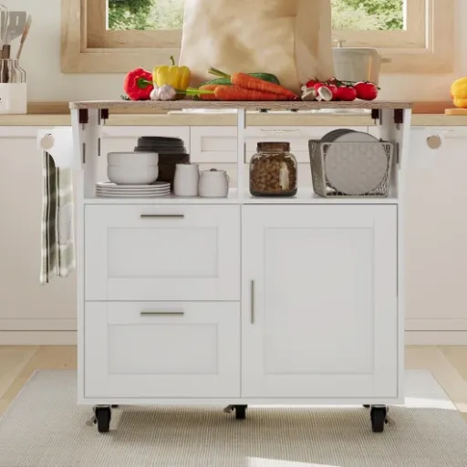 Test îlot de cuisine PREMTURE : le petit chariot qui dépanne bien dans une cuisine moyenne