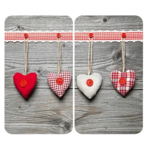 Test WENKO Protection plaque de cuisson "Coeurs" : joli cache-plaques qui sert aussi de plan de travail d’appoint