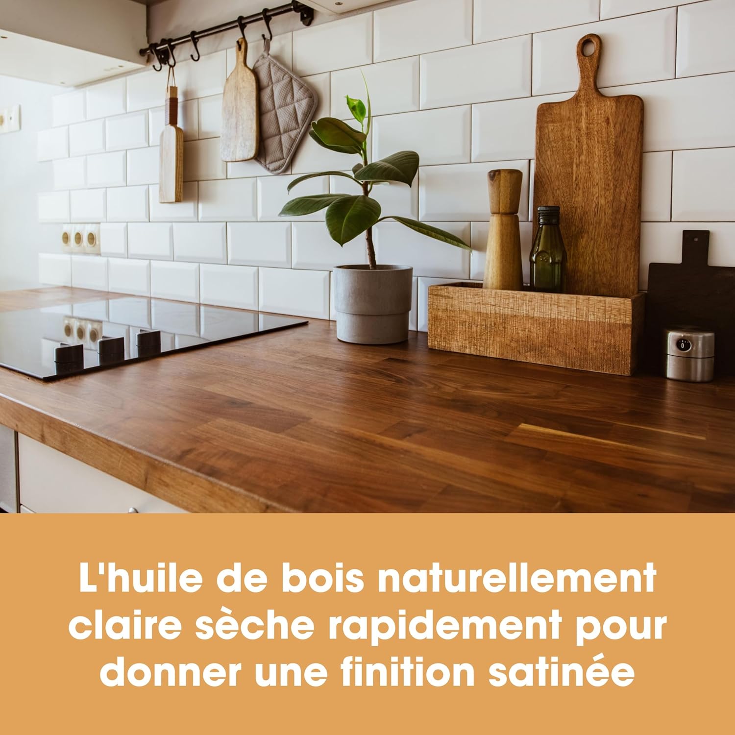 Furniture Clinic Huile de plan de travail 500ml - Huile de plan de travail à séchage rapide et sans danger pour les aliments pour tous les plans de travail en bois et ustensiles de cuisine 500 ml