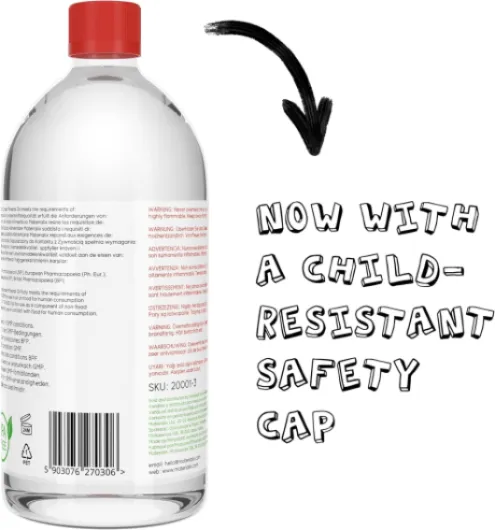 Huile minérale de qualité alimentaire Materialix - convient pour le bois, le bambou, la pierre, l'ardoise, les cosmétiques, les baumes, les crèmes, les lotions, les soins capillaires - 1000ml.
