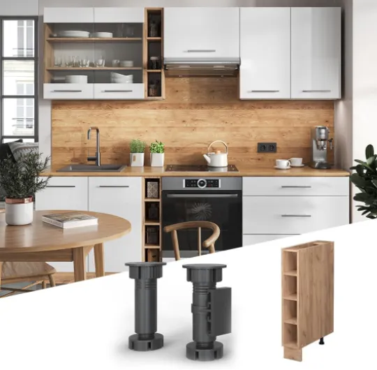 Etagère de Cuisine Fame-Line, Chêne de Force doré, 15cm sans PT, à Combiner avec d'autres modules de la série Fame-Line Chêne de Force Doré Meuble bas avec étagères 15 cm