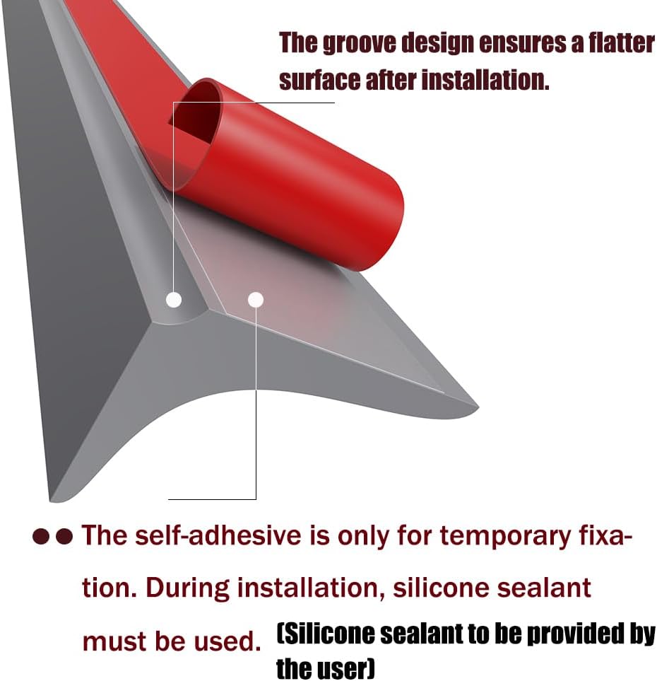 Joint d'étanchéité pour plan de travail de cuisine, gris, 1,5 x 2,5 x 330 cm Gris 1.5cm*2.5cm*330cm