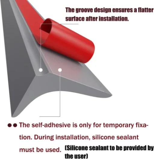 Joint d'étanchéité pour plan de travail de cuisine, gris, 1,5 x 2,5 x 330 cm Gris 1.5cm*2.5cm*330cm