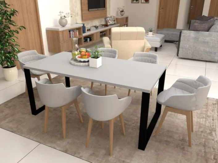 Plateau de Table 140x60 cm - Plateau de Bureau Épaisseur 25 mm - Idéal pour Bureau Assis Debout Réglable et Table à Manger - Plateau de Table Durable - Fabriqué en Europe - Gris Clair 140x60 Gris Clair