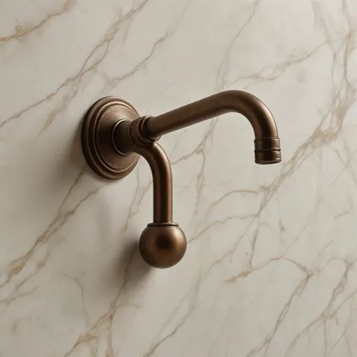 Poignée bronze et plan de travail de cuisine : l’alliance du détail et de la matière