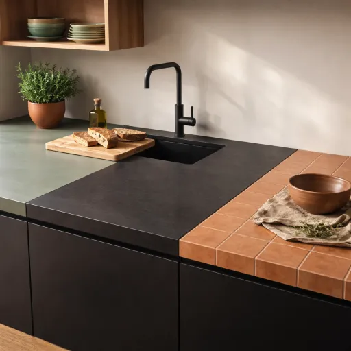 Vert sauge, noir mat, terracotta : choisir une couleur de plan de travail qui ne lasse pas