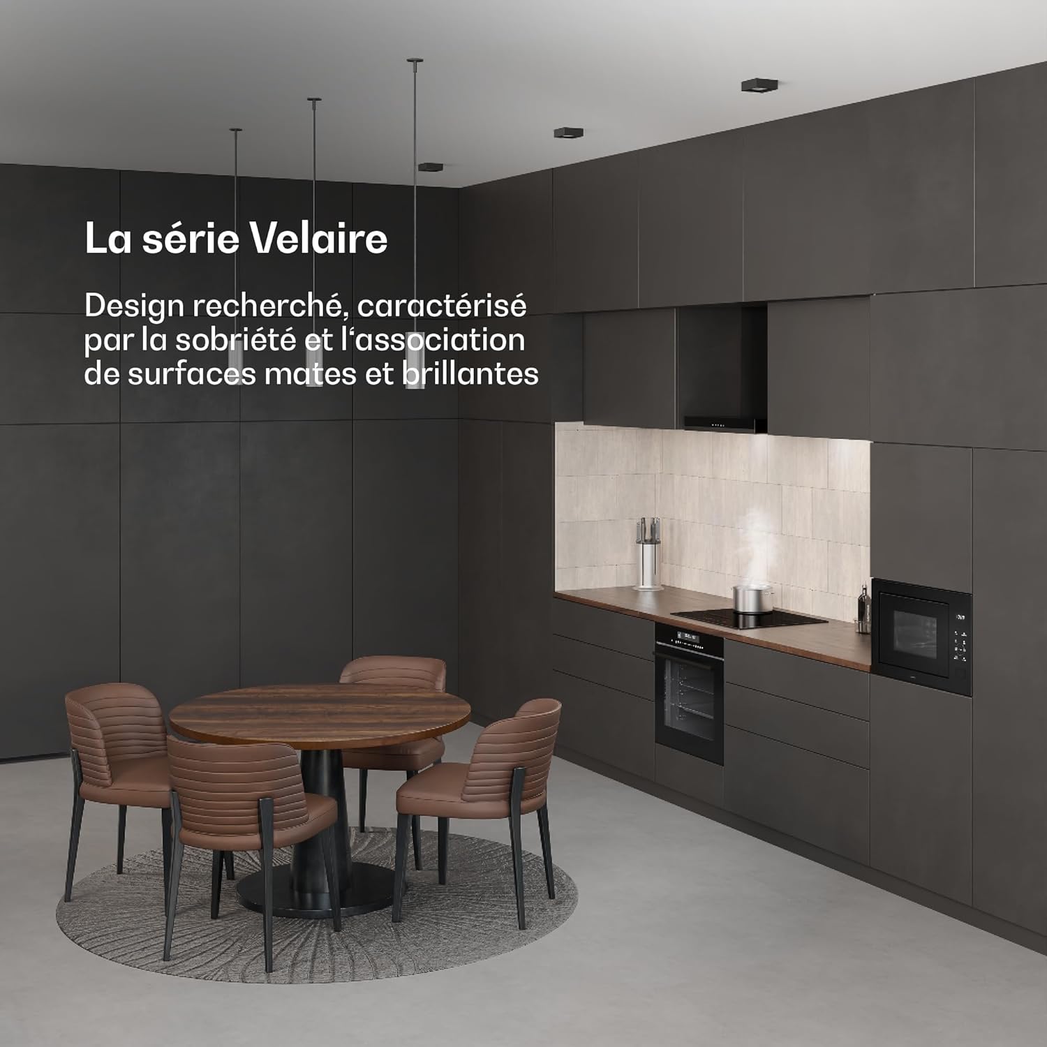 Velaire Micro Onde Encastrable 25 Litres avec Grill – 850W, 1200W Grill, 8 Programmes, Commande Tactile, Acier Inox, Plateau 31,5cm – Micro-ondes Encastrable, Noir