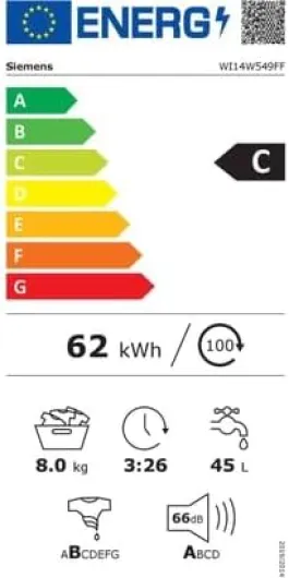 Lave linge encastrable WI14W549FF IQ700, 8 kgs, 1400tr/mn