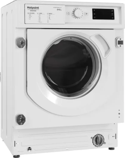 BIWDHG861485EU Lave-linge Séchant Encastrable - Capacité 8 kg - Chargement Frontal, 1400 tr/min - Moteur Induction, Vapeur Anti-odeur - H 81.5 x L 59.5 x P 54.5 cm - Blanc