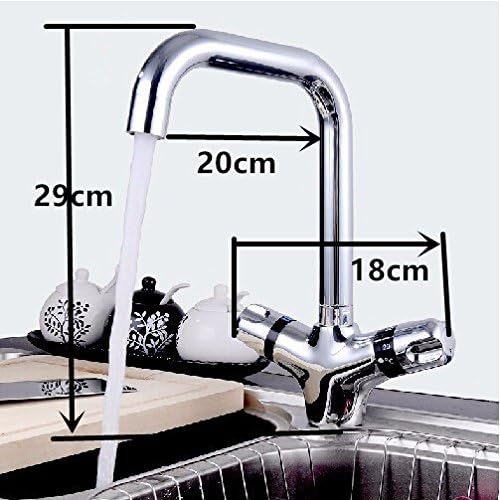 Double poignée thermostatique de cuisine Mitigeur d'évier thermostatique robinet d'évier Robinet mitigeur thermostatique Robinet Robinet salle de bains
