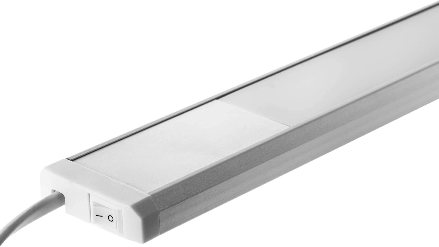 Réglette LED Cuisine 120cm avec Prise 220V et Interrupteur, Blanc Chaud 3000K, 20W, 1300lm, Lampe de Placard - Éclairage sous Meuble pour Cuisine, Chambre à Coucher