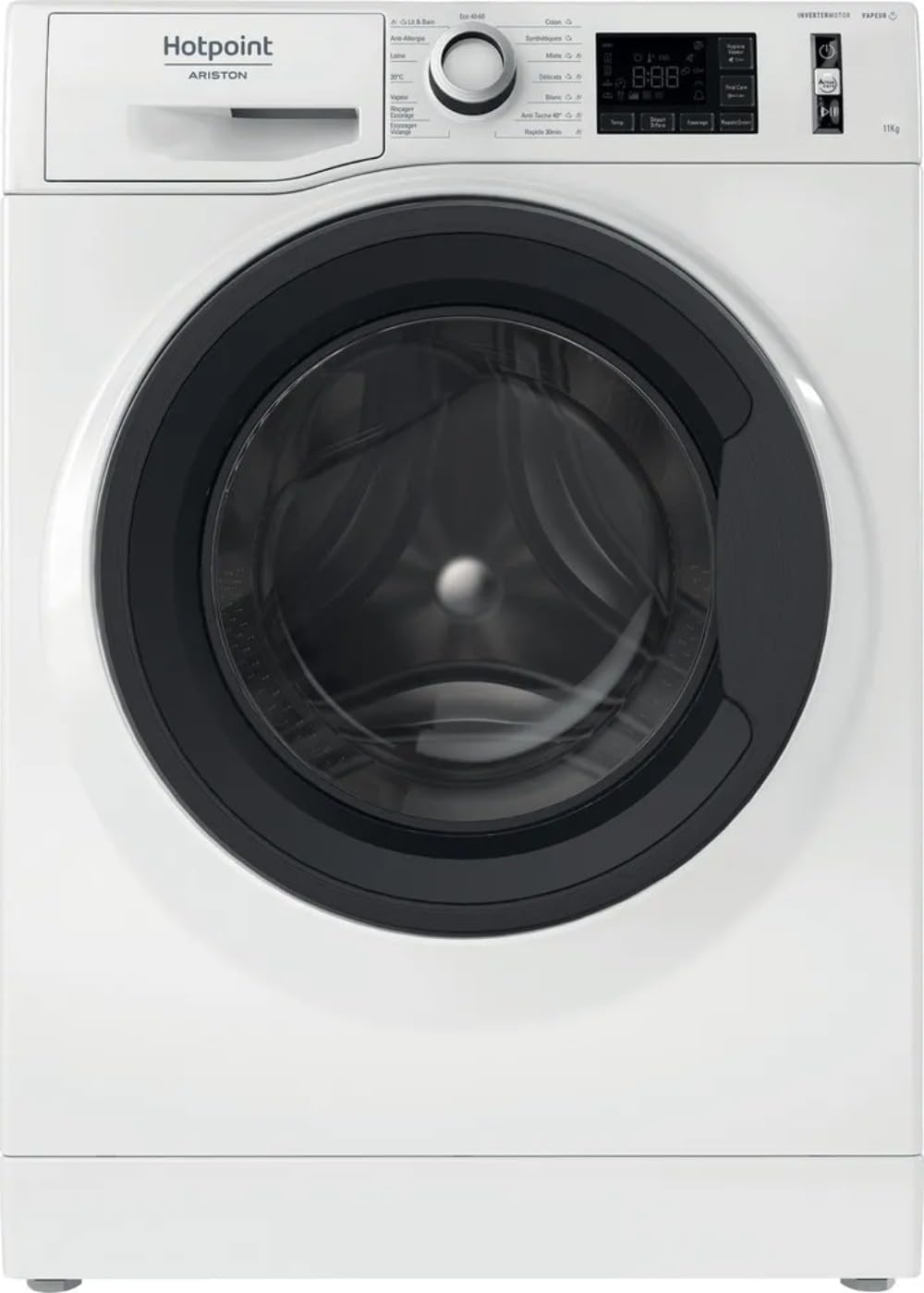 NWB11489WMVAFR Lave-linge Hublot Pose Libre - Capacité 11 kg - Chargement Frontal, 1400 tr/min - ActiveCare, Steam Pack, Anti-Allergie - Classe Énergétique A - Blanc