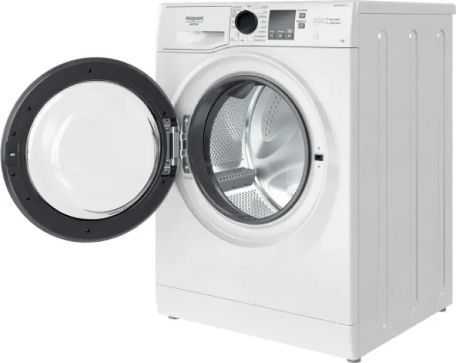NS 827 WB FR Lave-linge Hublot Posable - Capacité 8kg - Essorage 1200 tr/min - Technologie Vapeur et Moteur Induction - H 85 x L 60 x P 61 cm - Classe Énergétique A -10% - Blanc