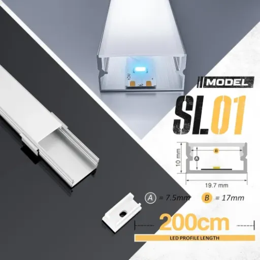 Test Profilé Alu GEEKLUX 2m (lot de 10) : du profilé LED basique qui fait le job pour de longs linéaires