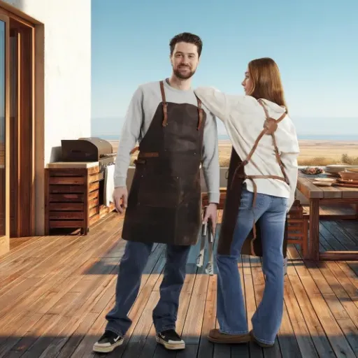 Test Theodore Tablier Premium cuir : le tablier costaud pour barbecue et atelier