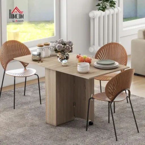 Test HOMCOM Table Pliante de Cuisine : la table qui passe de console à vraie table de salle à manger