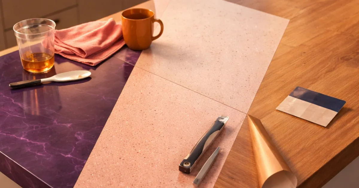 Rénover son plan de travail sans tout casser : résine, covering et film adhésif