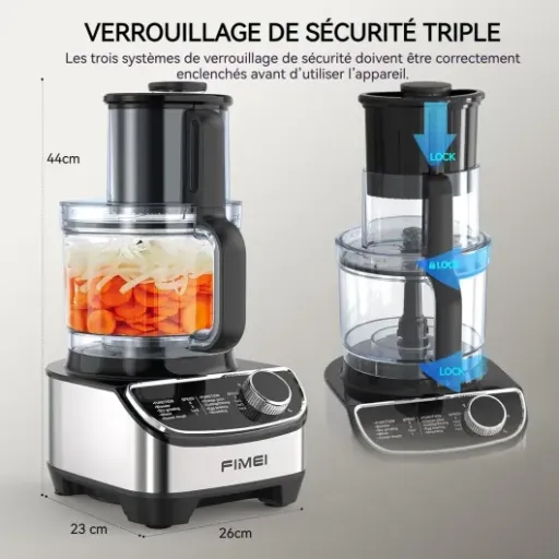 Test FIMEI Robot Cuisine Multifonctions 1300W : un gros combo pratique, mais pas sans défauts