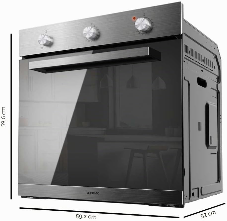Four encastrable Bolero Hexa C136000 Mirror Time A - 2800 W, capacité de 77 L, 4 fonctions, Minuterie, Steam Assist, Steam EasyClean, Cooling Fan, Triple Vitrage, Classe Énergétique A Inox Effet Miroir - Minuteur