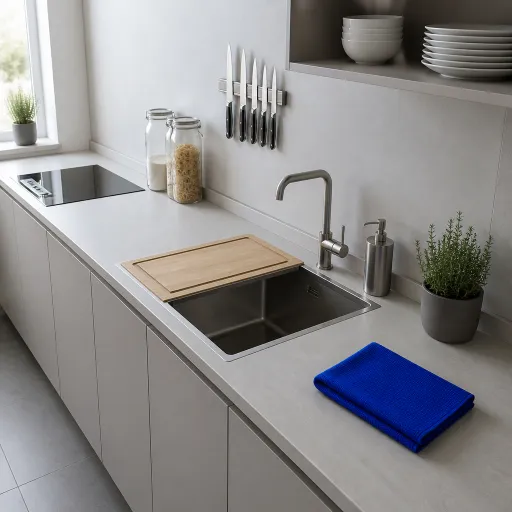 Petite cuisine et plan de travail : les choix qui agrandissent visuellement la pièce