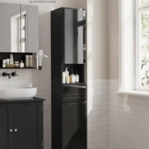 Test VASAGLE Armoire de Salle de Bain BBC560B01 : la colonne qui optimise bien les petits espaces