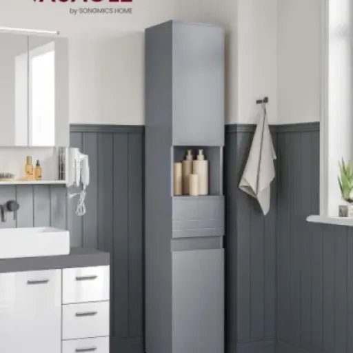 Test VASAGLE BBC560P36 : la colonne de salle de bain étroite qui fait le job sans chichi