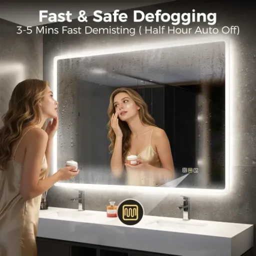 Test STARLEAD Grand Miroir LED 120x70 : le miroir de salle de bain qui fait aussi enceinte Bluetooth