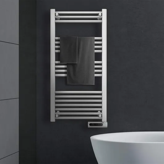 Radiateur Sèche-Serviettes Électrique Basse Consommation Ready Warm 9200 Smart Towel Blanc - 750 W, écran LED, contrôle tactile, minuterie, 3 modes de fonctionnement, 2 systèmes de sécurité ReadyWarm 9200 Blanc