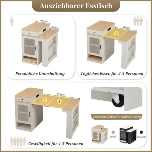 Test Yihomfy Îlot de Cuisine Mobile : le meuble 2-en-1 qui sauve les petites cuisines (mais pas parfait)