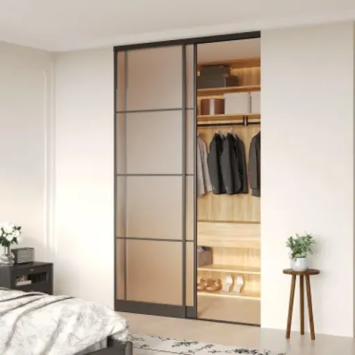 Test Portes de placard ATERMA 150 x 250 : du verre dépoli qui fait le job sans ruiner la chambre